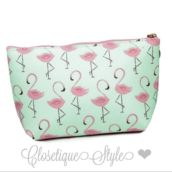 Handbags - Flamingo Faux Leather Pouch